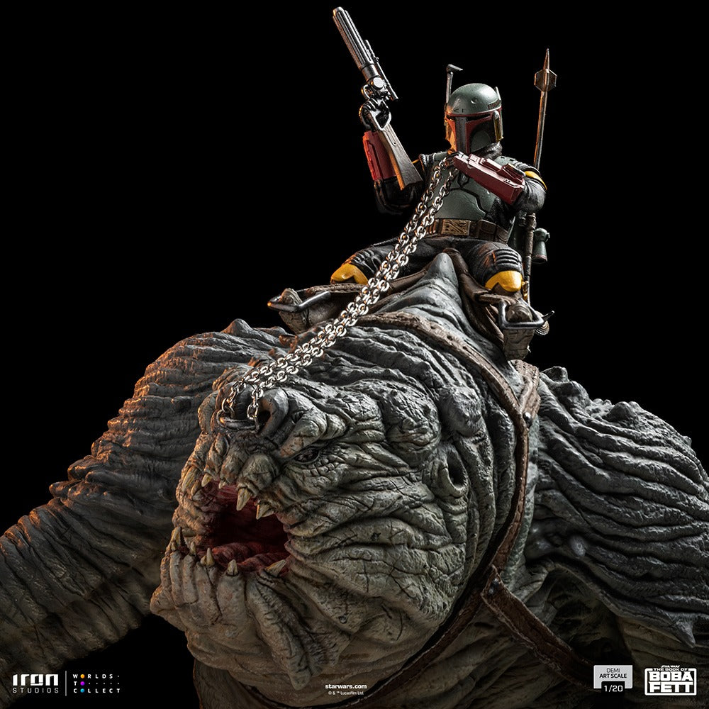 Estátua Boba Fett & Rancor - The Book of Boba Fett - Demi Scale 1/20 - Iron Studios