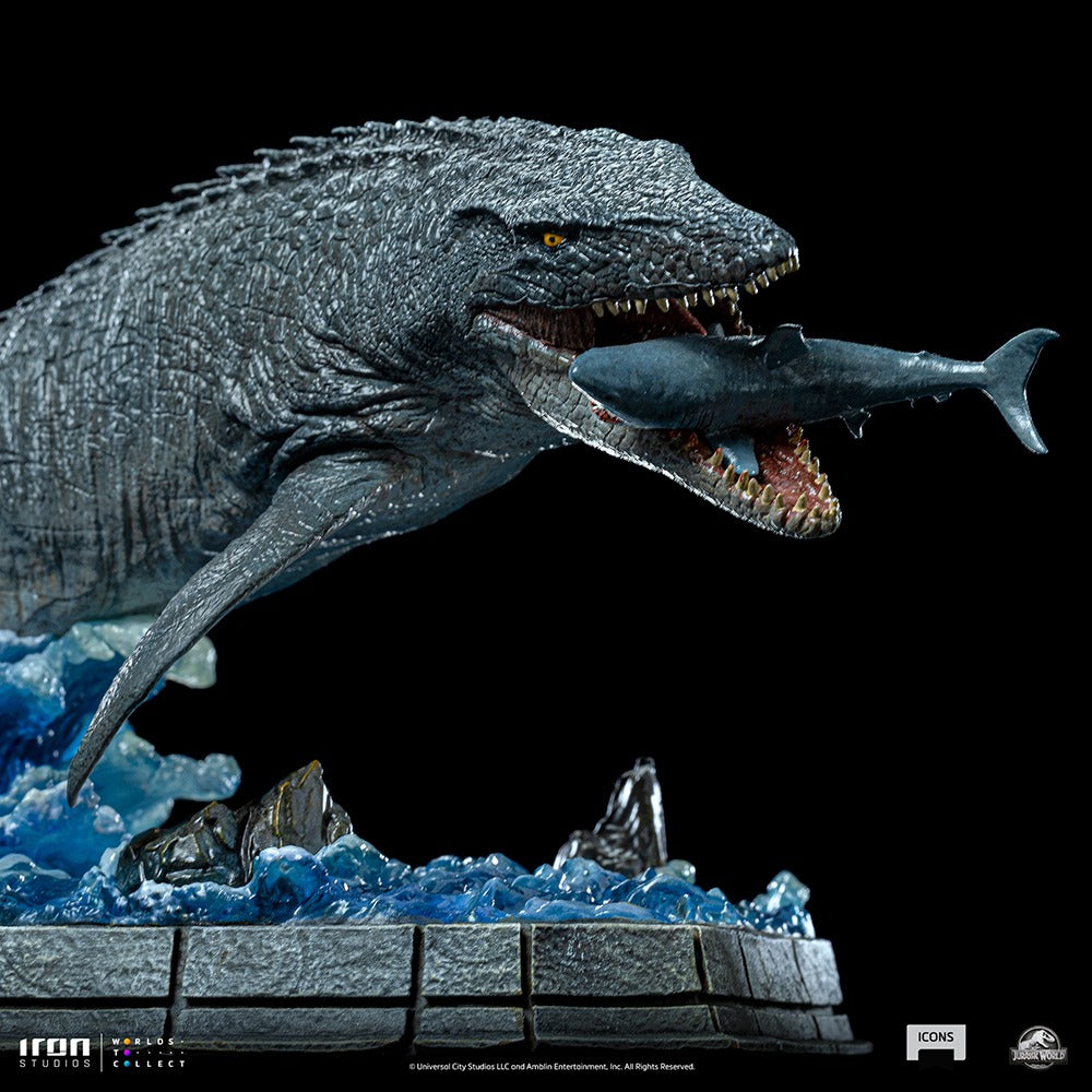 Estátua Mosassauro - Jurassic World - Icons - Iron Studios