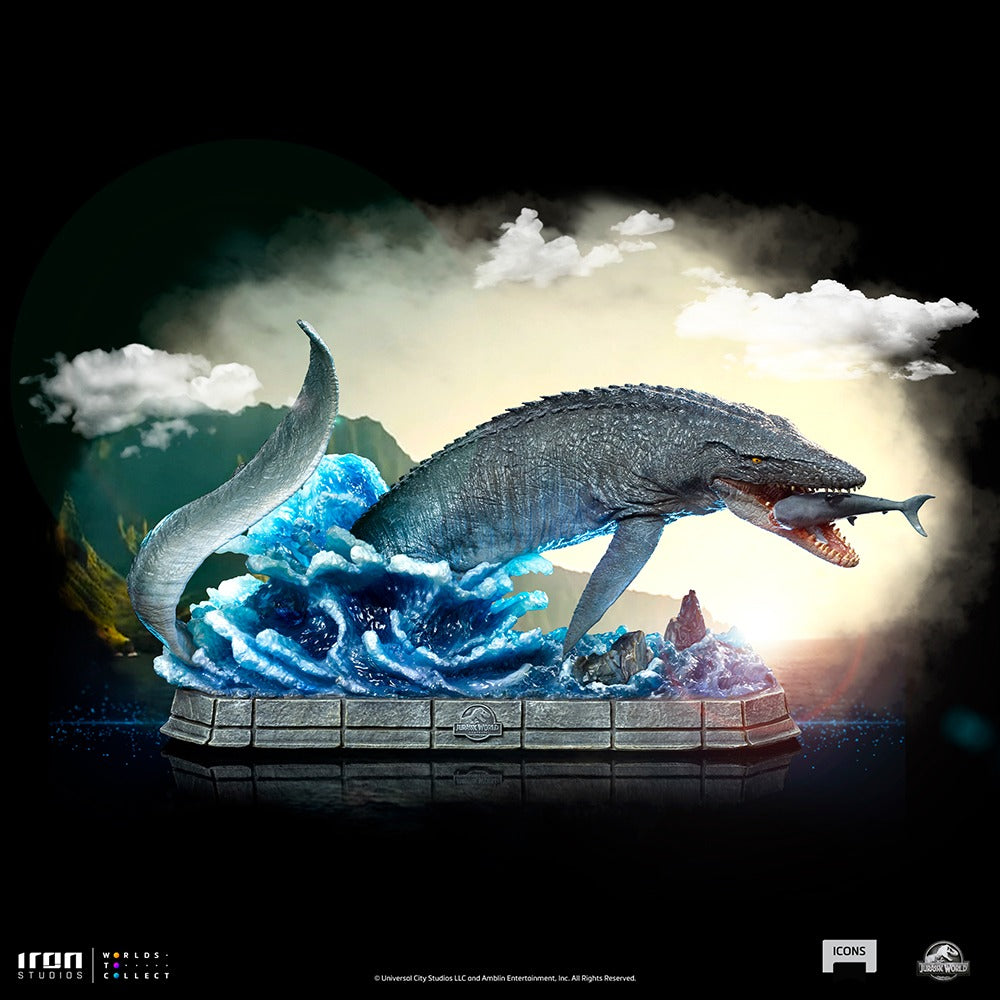 Estátua Mosassauro - Jurassic World - Icons - Iron Studios