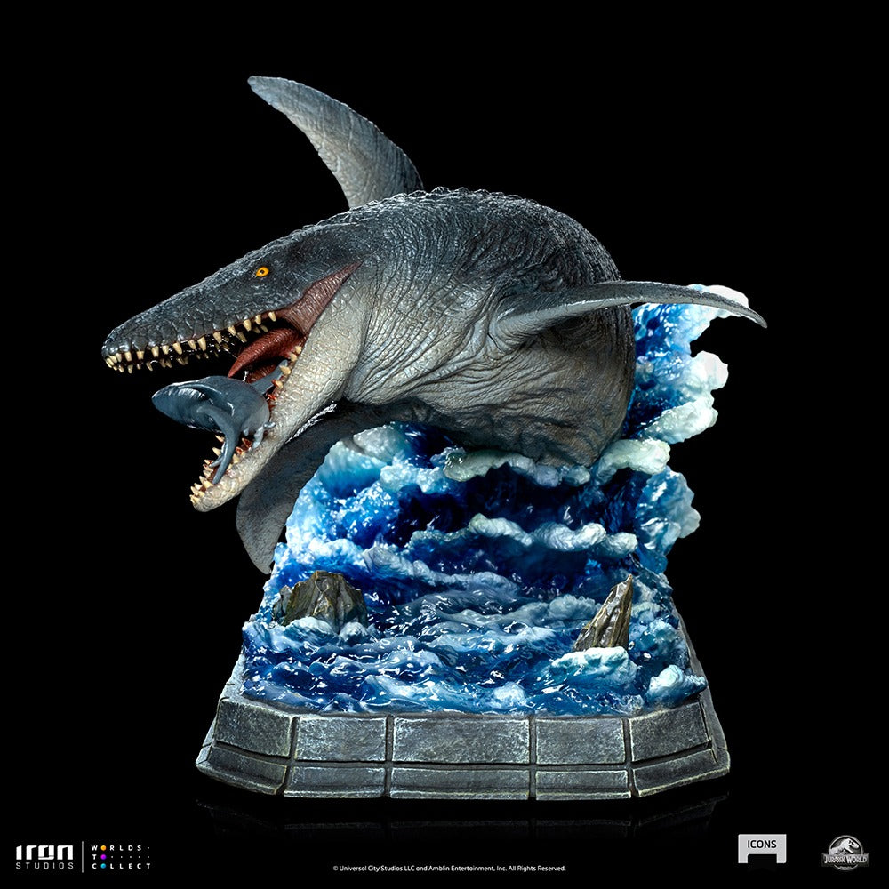 Estátua Mosassauro - Jurassic World - Icons - Iron Studios