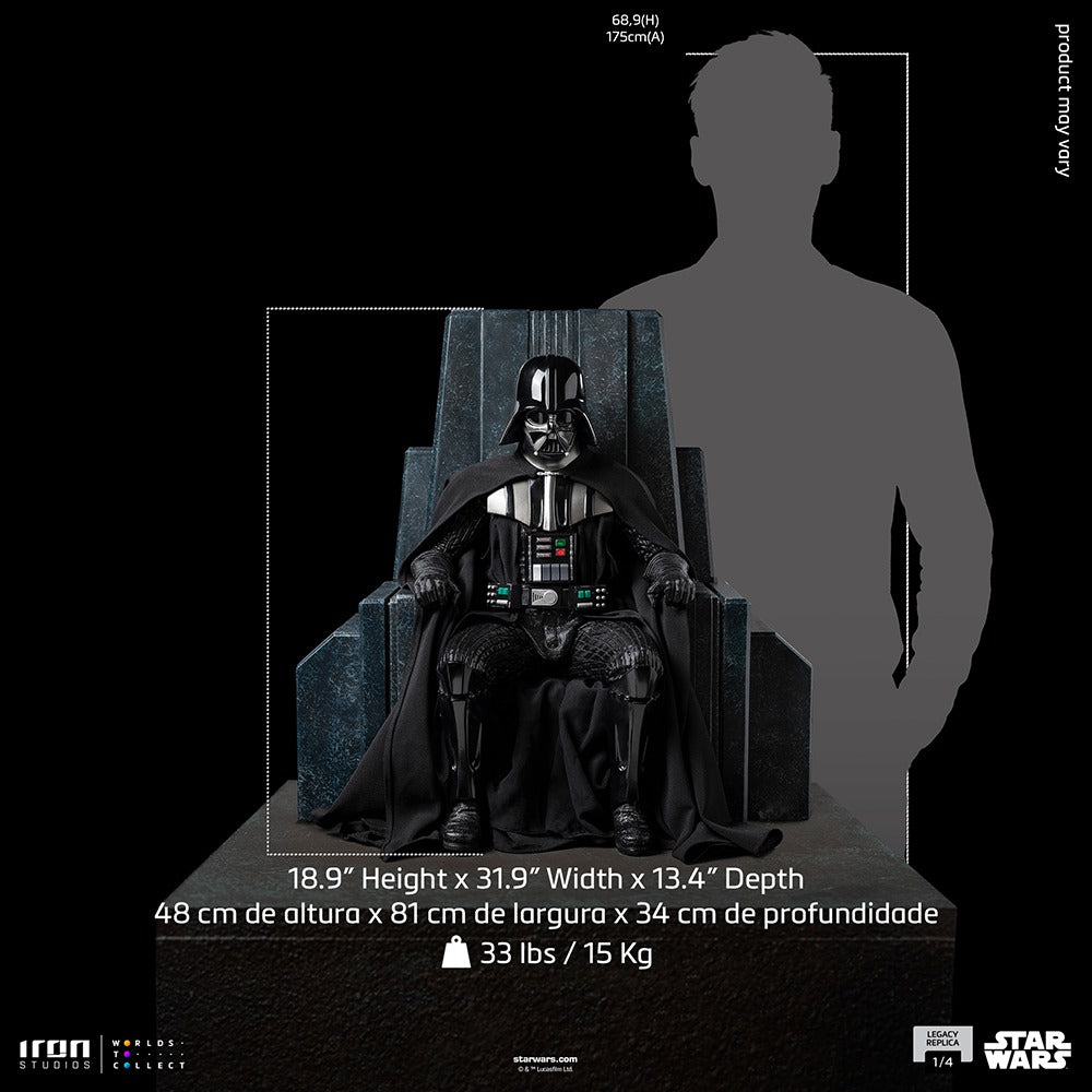 Estátua Darth Vader no Trono - Star Wars - Legacy Replica 1/4 - Iron Studios