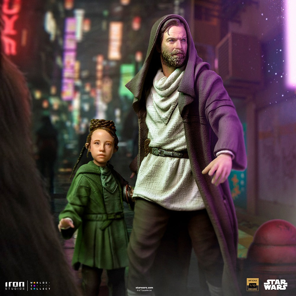 Estátua Obi-Wan e a Jovem Leia  Deluxe - Star Wars - Art Scale 1/10 - Iron Studios