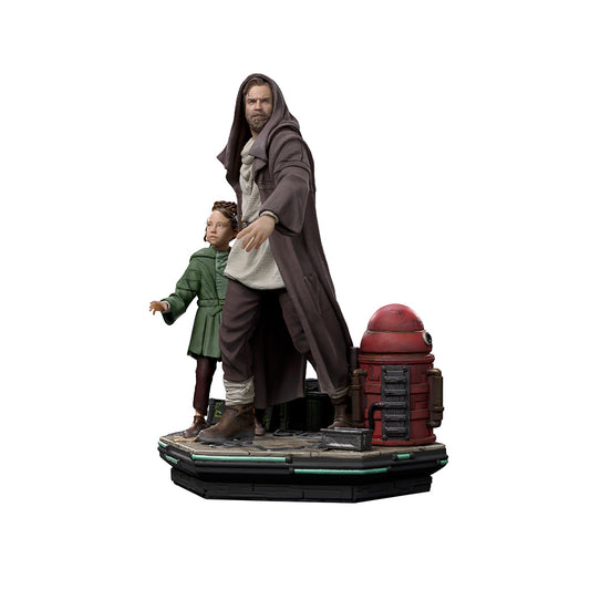 Estátua Obi-Wan e a Jovem Leia  Deluxe - Star Wars - Art Scale 1/10 - Iron Studios