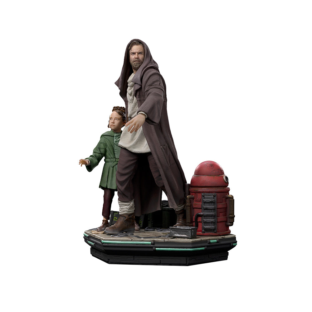 Estátua Obi-Wan e a Jovem Leia  Deluxe - Star Wars - Art Scale 1/10 - Iron Studios