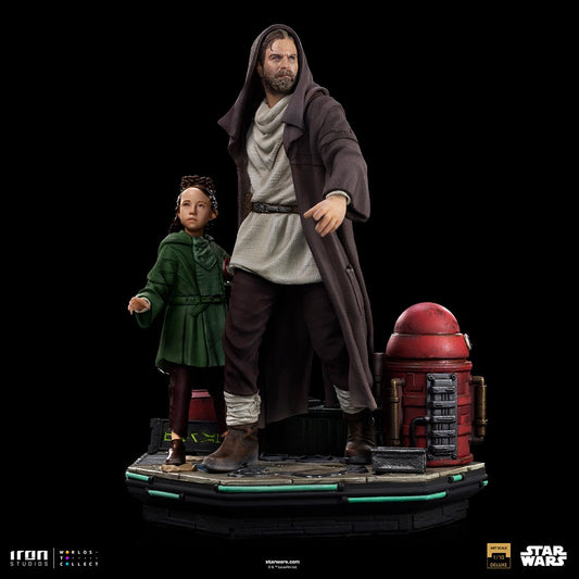 Estátua Obi-Wan e a Jovem Leia  Deluxe - Star Wars - Art Scale 1/10 - Iron Studios