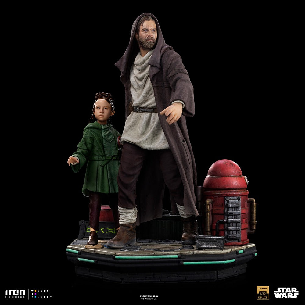 Estátua Obi-Wan e a Jovem Leia  Deluxe - Star Wars - Art Scale 1/10 - Iron Studios