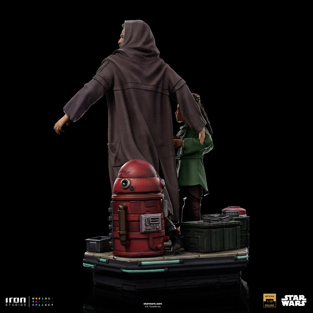 Estátua Obi-Wan e a Jovem Leia  Deluxe - Star Wars - Art Scale 1/10 - Iron Studios