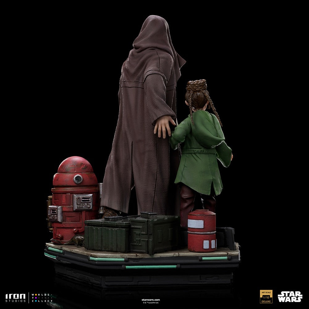 Estátua Obi-Wan e a Jovem Leia  Deluxe - Star Wars - Art Scale 1/10 - Iron Studios