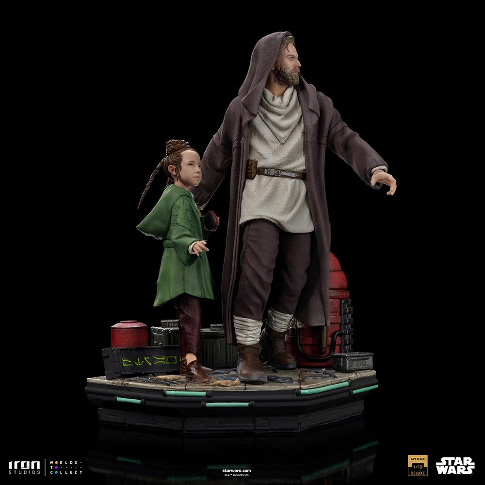 Estátua Obi-Wan e a Jovem Leia  Deluxe - Star Wars - Art Scale 1/10 - Iron Studios
