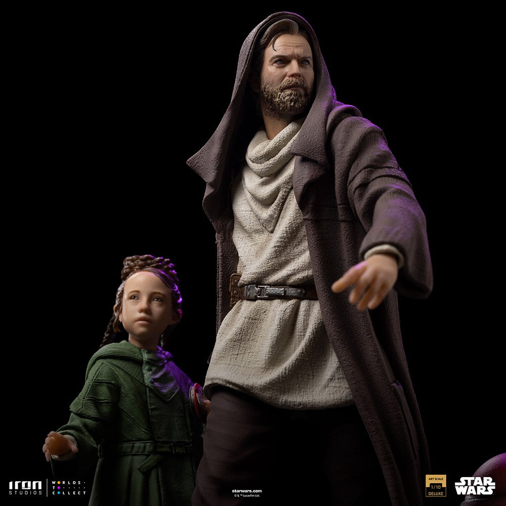 Estátua Obi-Wan e a Jovem Leia  Deluxe - Star Wars - Art Scale 1/10 - Iron Studios
