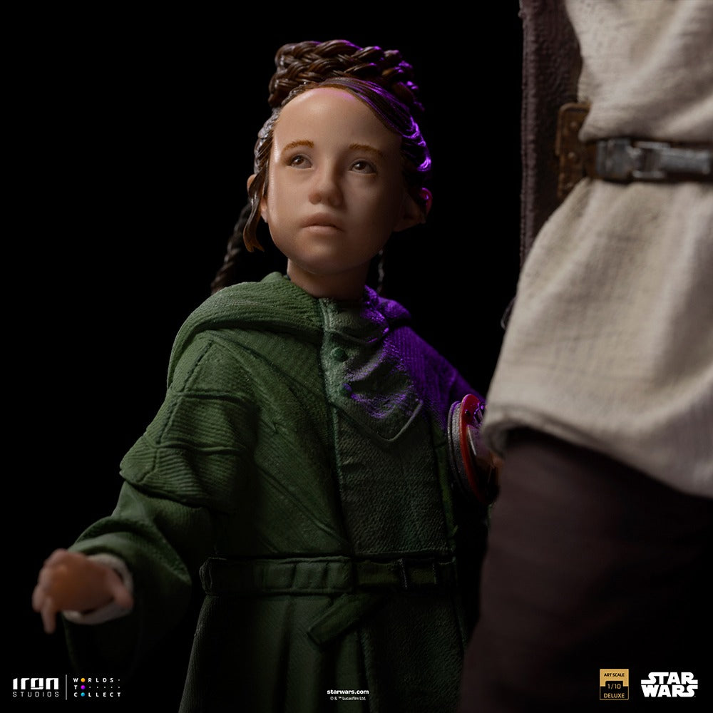 Estátua Obi-Wan e a Jovem Leia  Deluxe - Star Wars - Art Scale 1/10 - Iron Studios