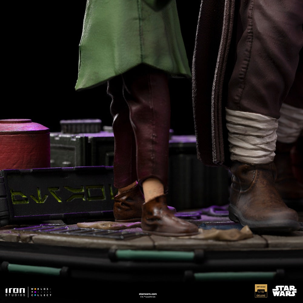 Estátua Obi-Wan e a Jovem Leia  Deluxe - Star Wars - Art Scale 1/10 - Iron Studios