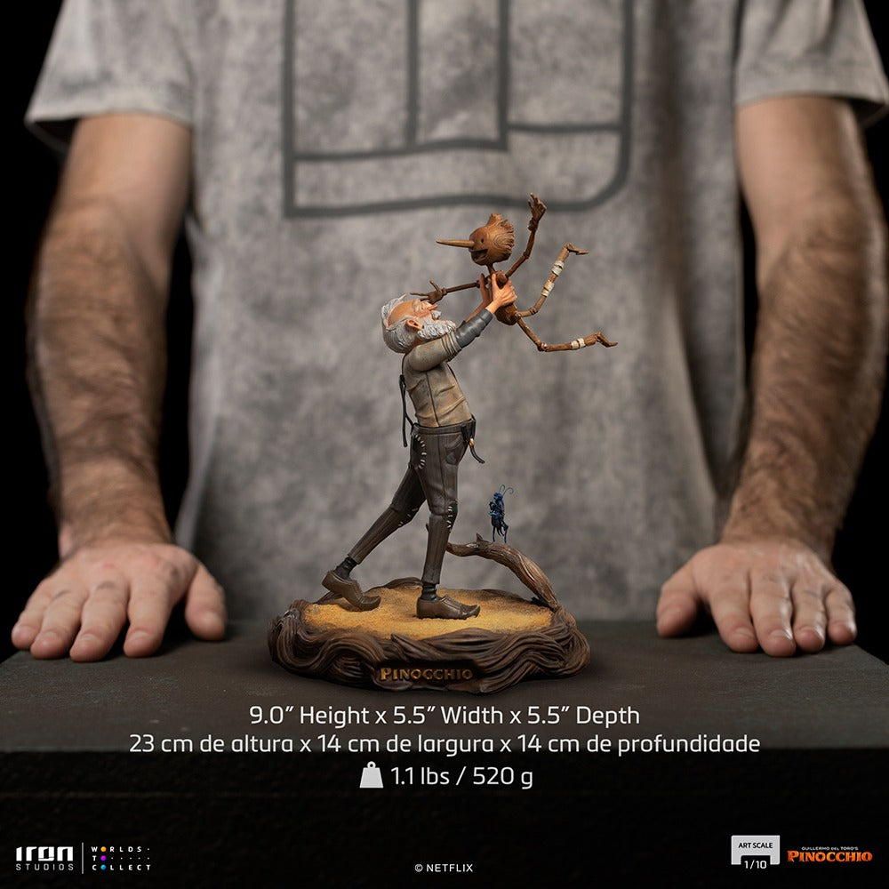 Estátua Gepeto e Pinóquio Deluxe - Pinóquio - Art Scale 1/10 - Iron Studios
