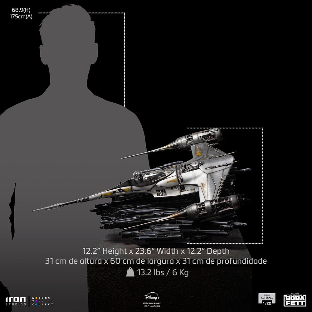Estátua Mando's N-1 Starfighter - Star Wars - Demi Scale 1/20
