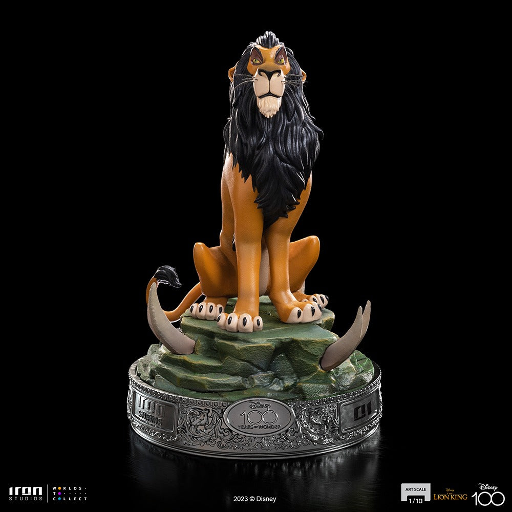 Estátua Scar 100 Years - Disney 100th - O Rei Leão - Art Scale 1/10 - Iron Studios