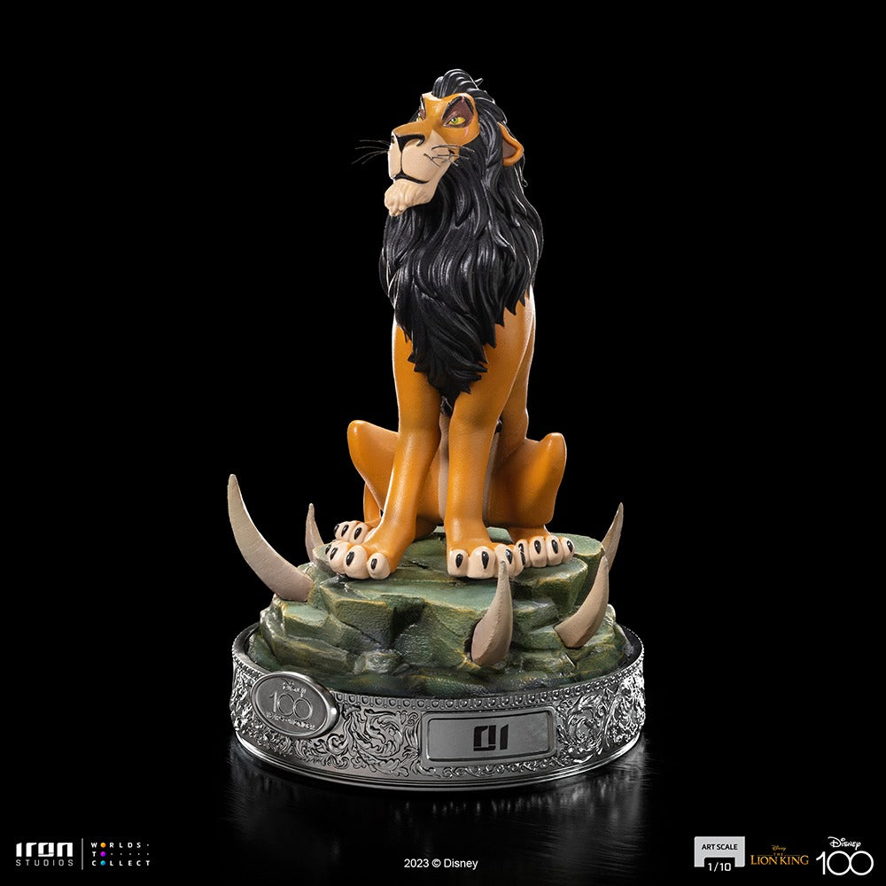 Estátua Scar 100 Years - Disney 100th - O Rei Leão - Art Scale 1/10 - Iron Studios