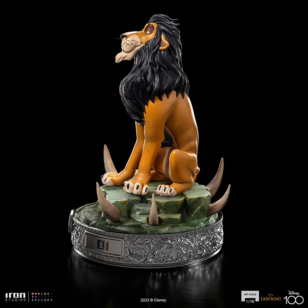 Estátua Scar 100 Years - Disney 100th - O Rei Leão - Art Scale 1/10 - Iron Studios