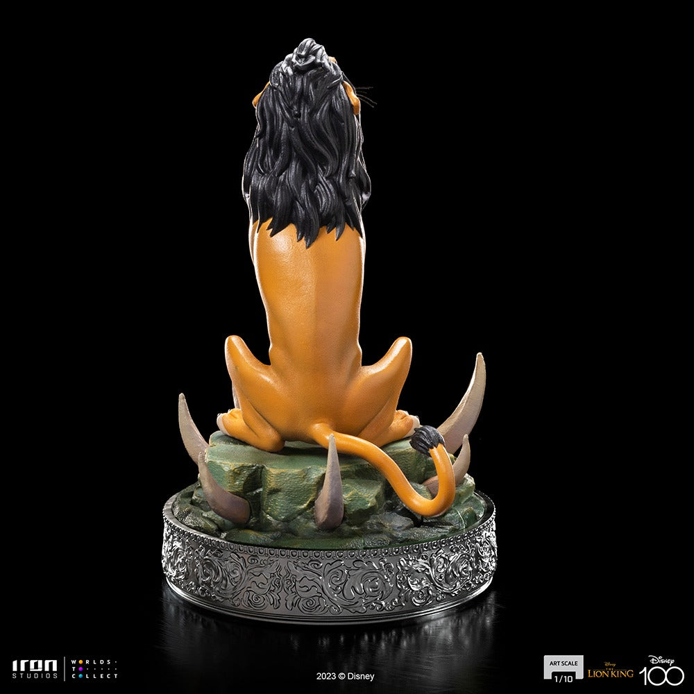 Estátua Scar 100 Years - Disney 100th - O Rei Leão - Art Scale 1/10 - Iron Studios