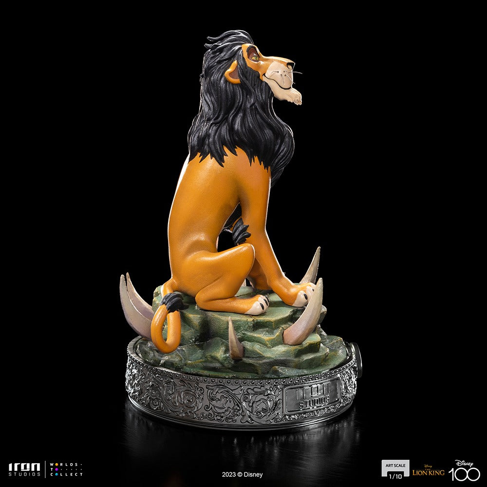 Estátua Scar 100 Years - Disney 100th - O Rei Leão - Art Scale 1/10 - Iron Studios