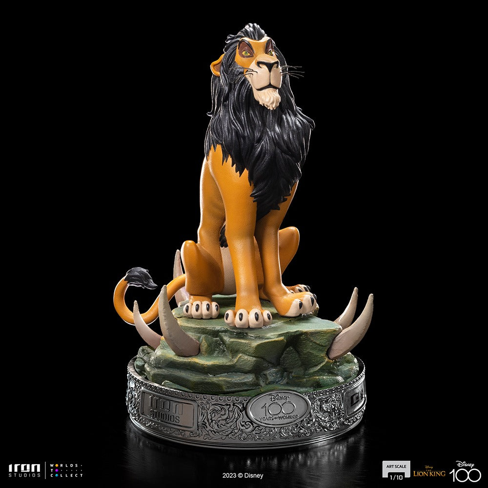 Estátua Scar 100 Years - Disney 100th - O Rei Leão - Art Scale 1/10 - Iron Studios
