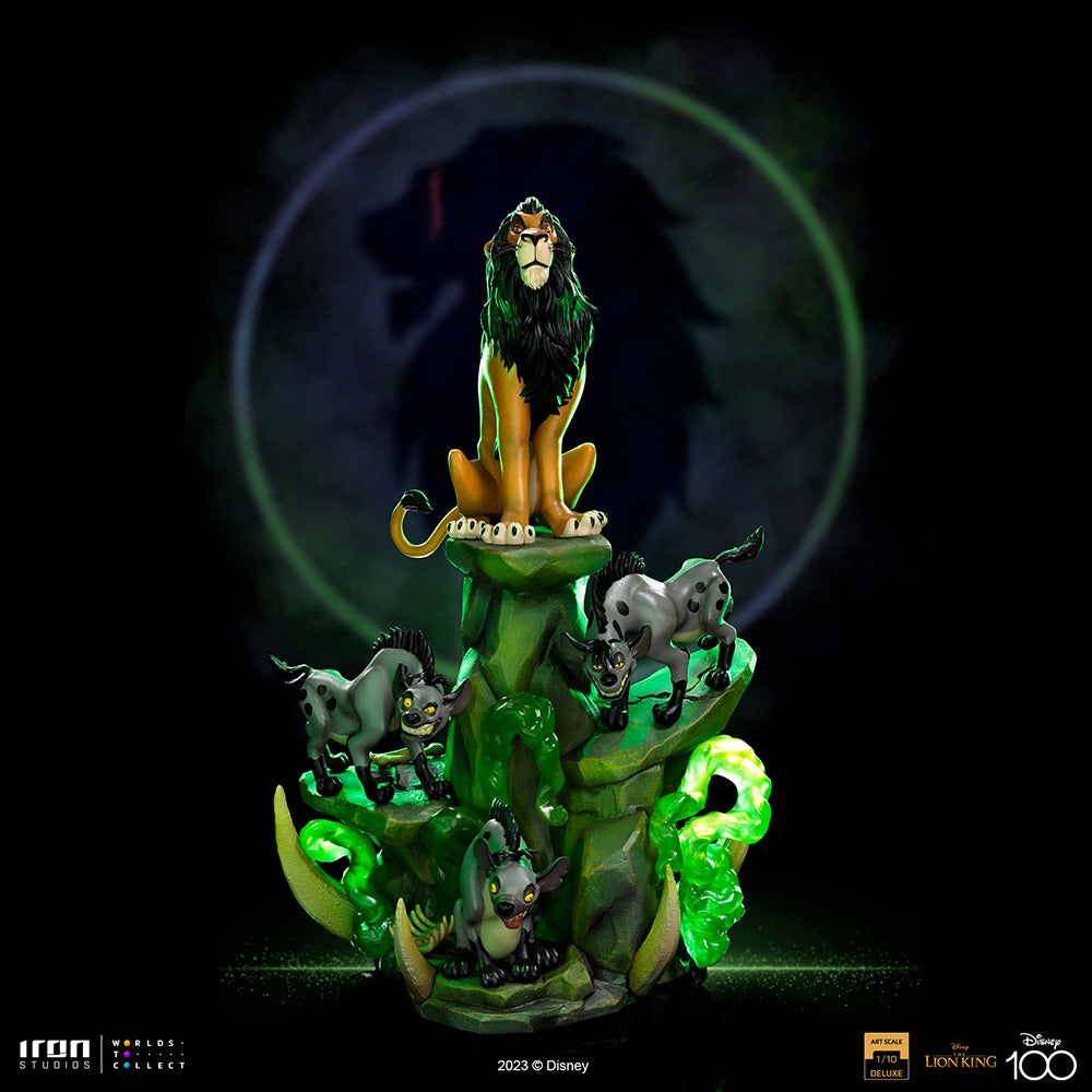 Estátua Scar Deluxe - Disney 100th - O Rei Leão - Art Scale 1/10 - Iron Studios