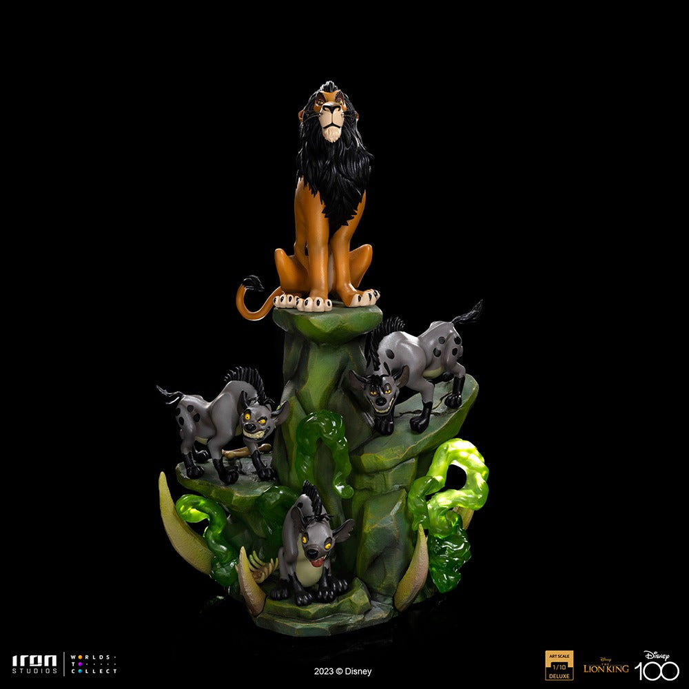 Estátua Scar Deluxe - Disney 100th - O Rei Leão - Art Scale 1/10 - Iron Studios