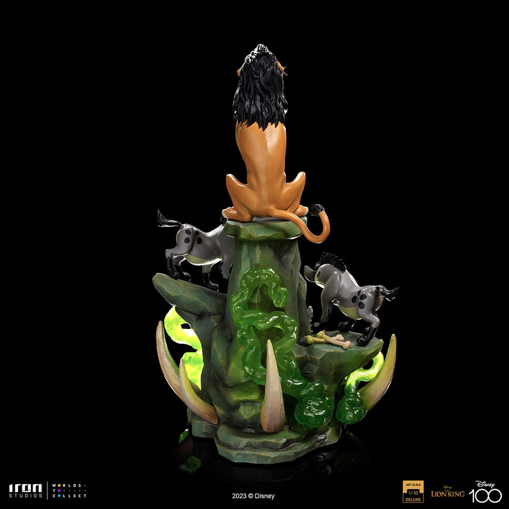 Estátua Scar Deluxe - Disney 100th - O Rei Leão - Art Scale 1/10 - Iron Studios