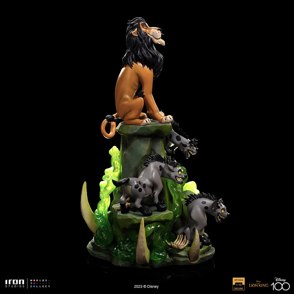 Estátua Scar Deluxe - Disney 100th - O Rei Leão - Art Scale 1/10 - Iron Studios