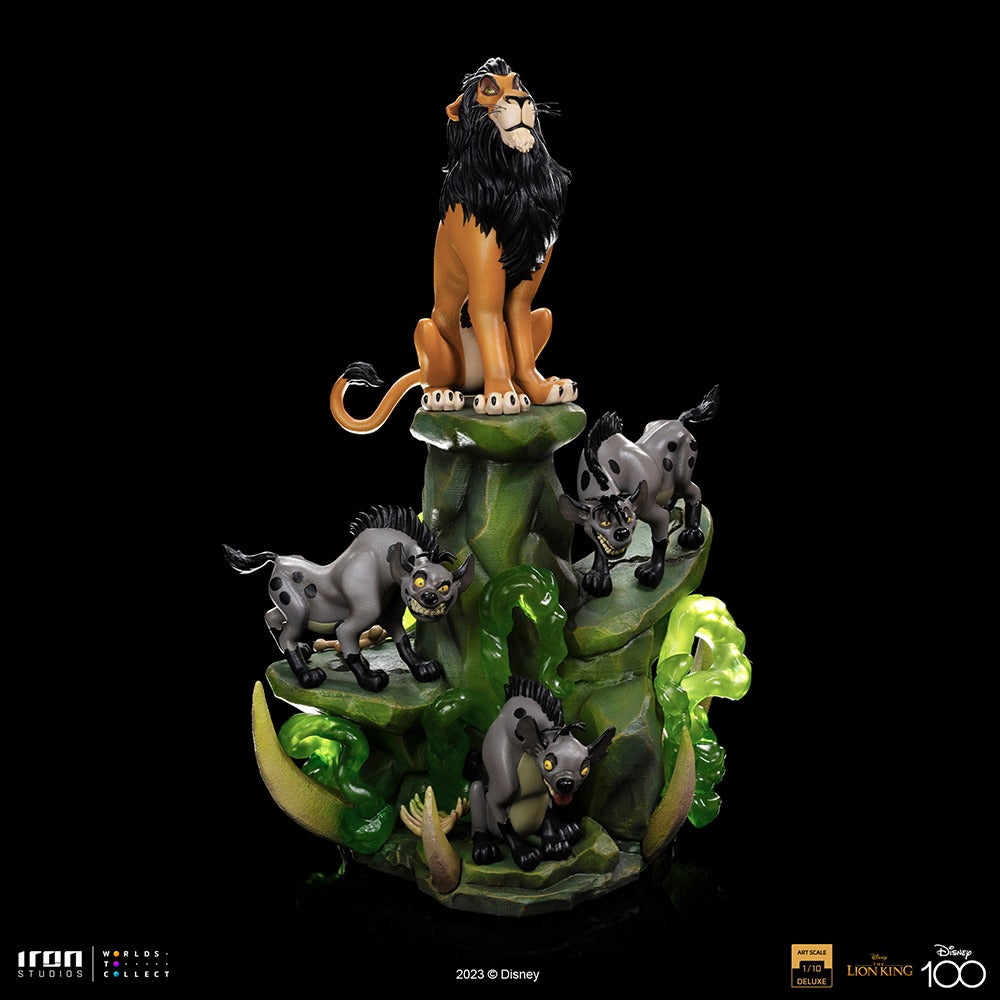 Estátua Scar Deluxe - Disney 100th - O Rei Leão - Art Scale 1/10 - Iron Studios