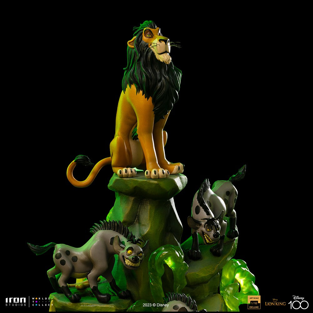 Estátua Scar Deluxe - Disney 100th - O Rei Leão - Art Scale 1/10 - Iron Studios