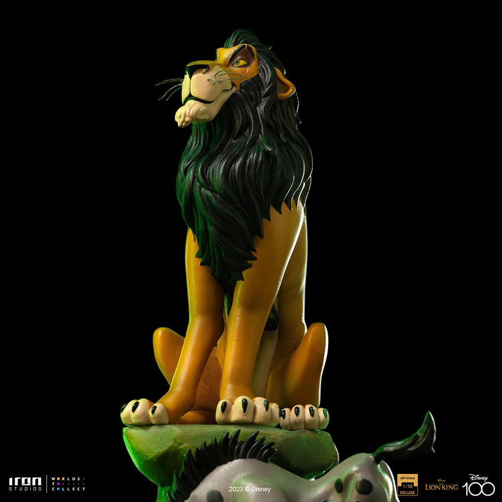 Estátua Scar Deluxe - Disney 100th - O Rei Leão - Art Scale 1/10 - Iron Studios