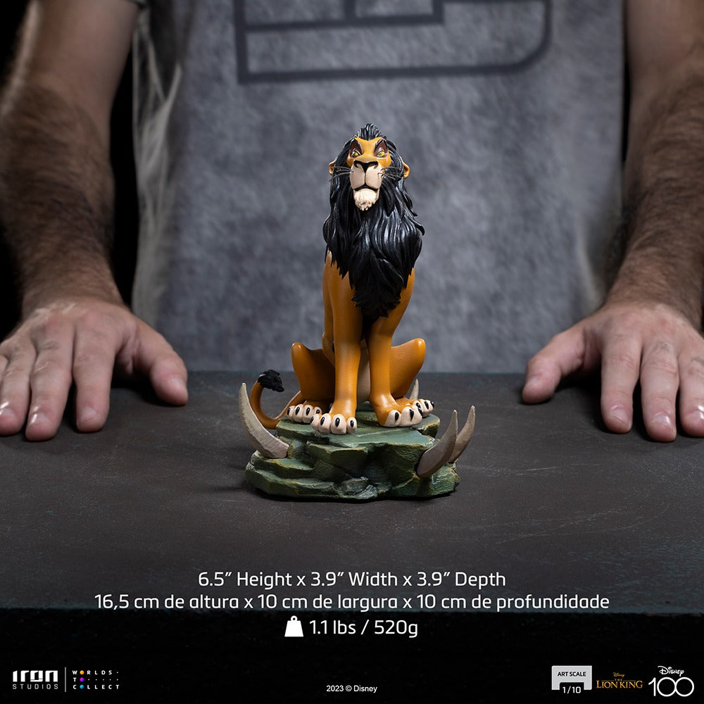 Estátua Scar - Disney 100th - O Rei Leão - Art Scale 1/10 - Iron Studios