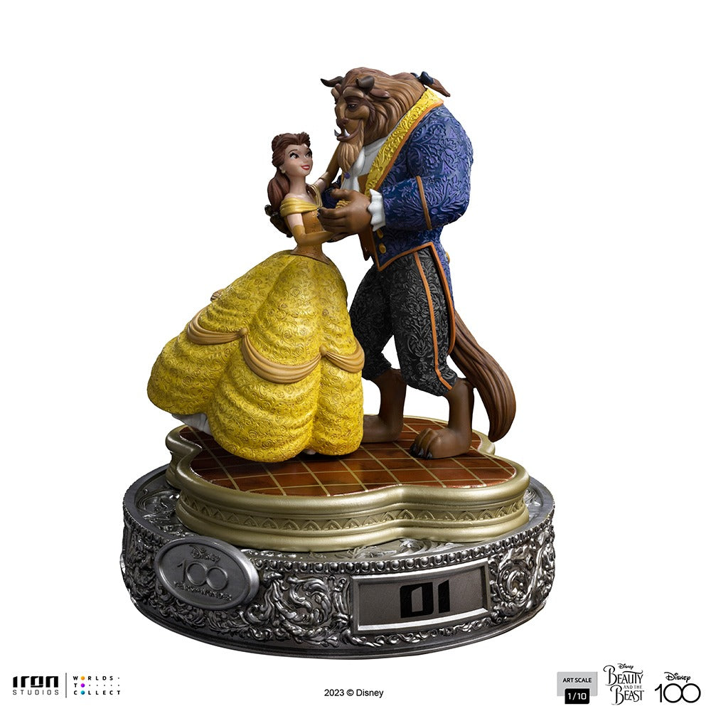 Estátua A Bela e a Fera 100 Anos Ver - Disney 100th - A Bela e a Fera - Art Scale 1/10 - Iron Studios