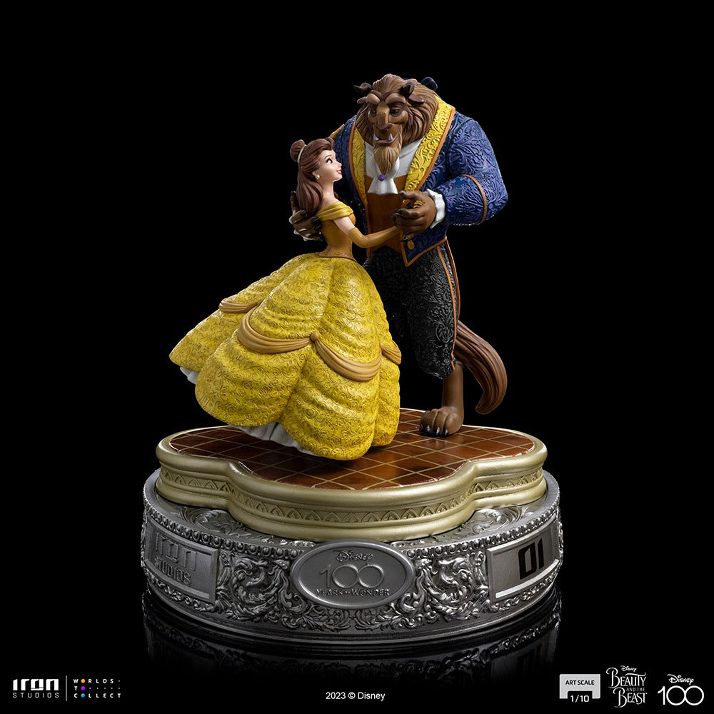 Estátua A Bela e a Fera 100 Anos Ver - Disney 100th - A Bela e a Fera - Art Scale 1/10 - Iron Studios