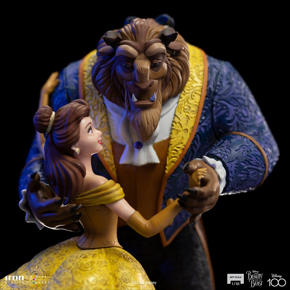 Estátua A Bela e a Fera 100 Anos Ver - Disney 100th - A Bela e a Fera - Art Scale 1/10 - Iron Studios