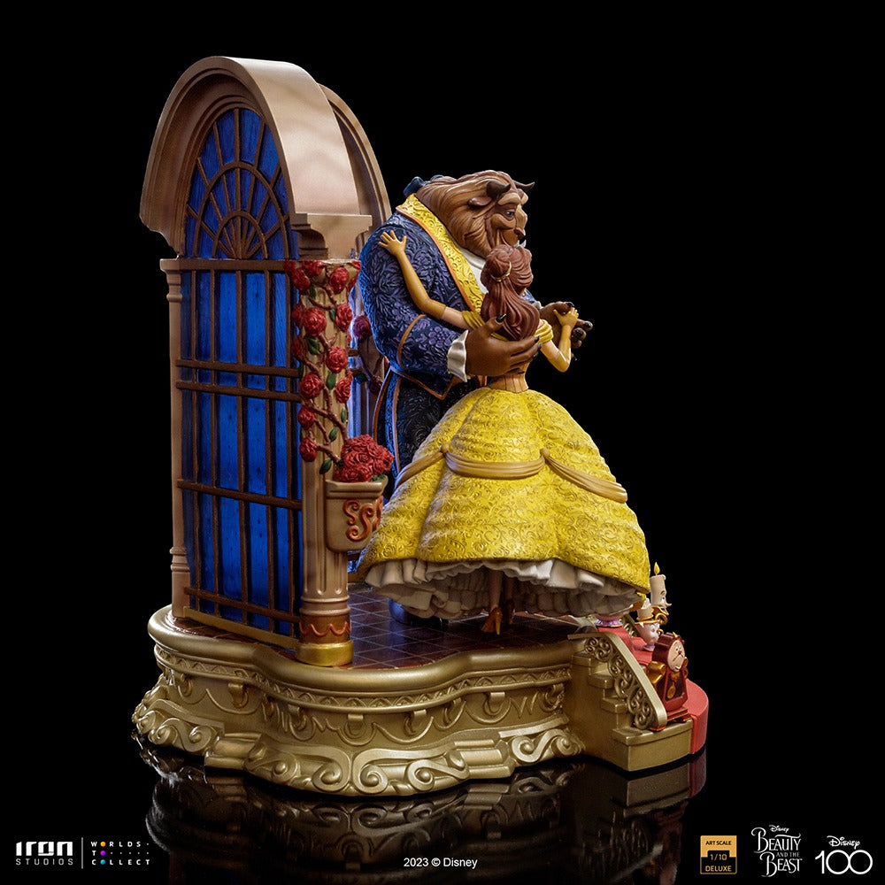 Estátua A Bela e a Fera Deluxe - Disney 100th - A Bela e a Fera - Art Scale 1/10 - Iron Studios