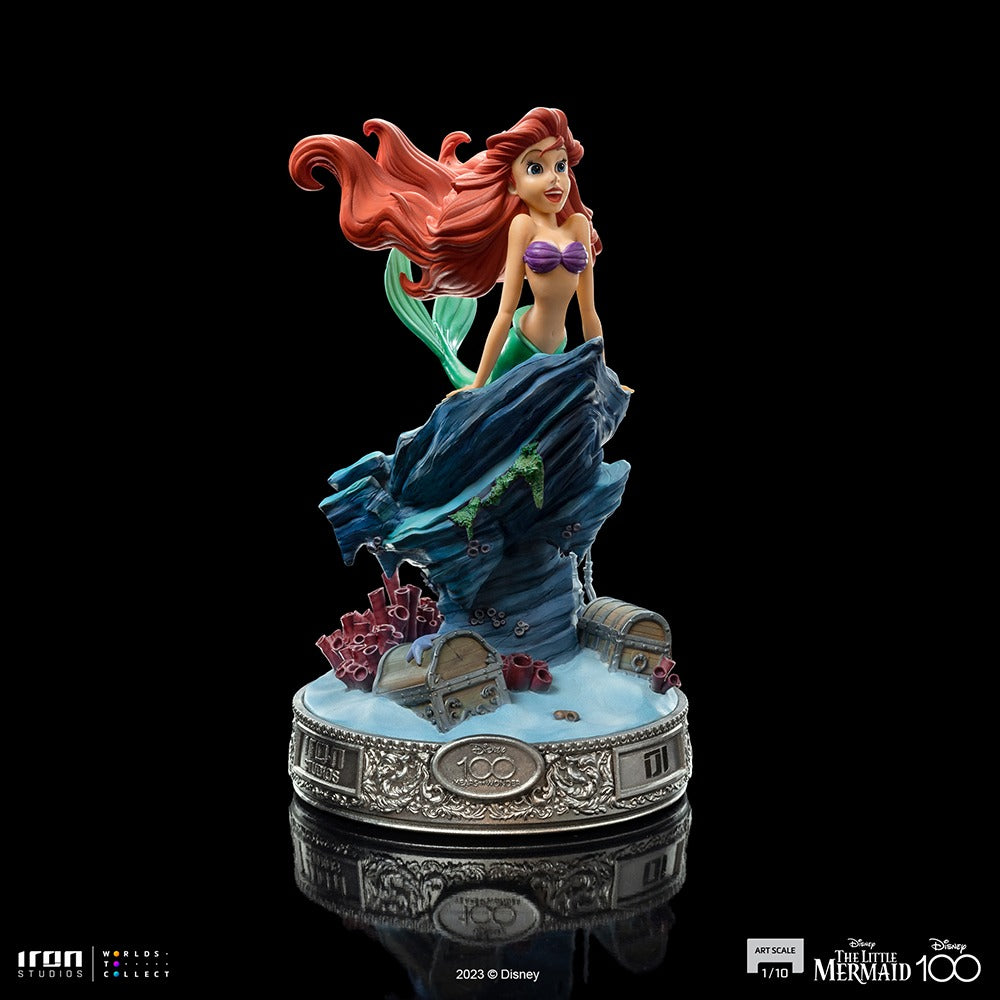 Estátua Pequena Sereia 100 Years Ver - Disney 100Th - Pequena Sereia - Art Scale 1/10 - Iron Studios