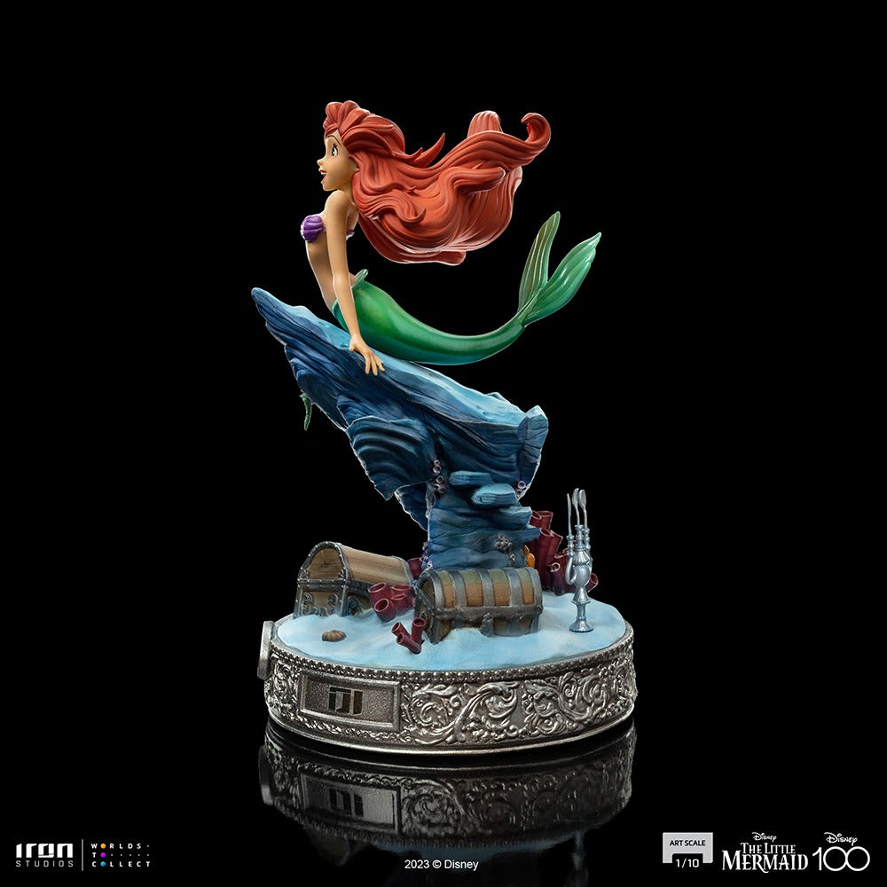 Estátua Pequena Sereia 100 Years Ver - Disney 100Th - Pequena Sereia - Art Scale 1/10 - Iron Studios