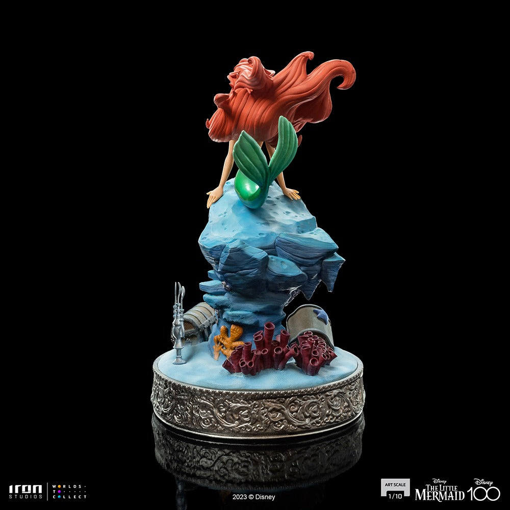 Estátua Pequena Sereia 100 Years Ver - Disney 100Th - Pequena Sereia - Art Scale 1/10 - Iron Studios