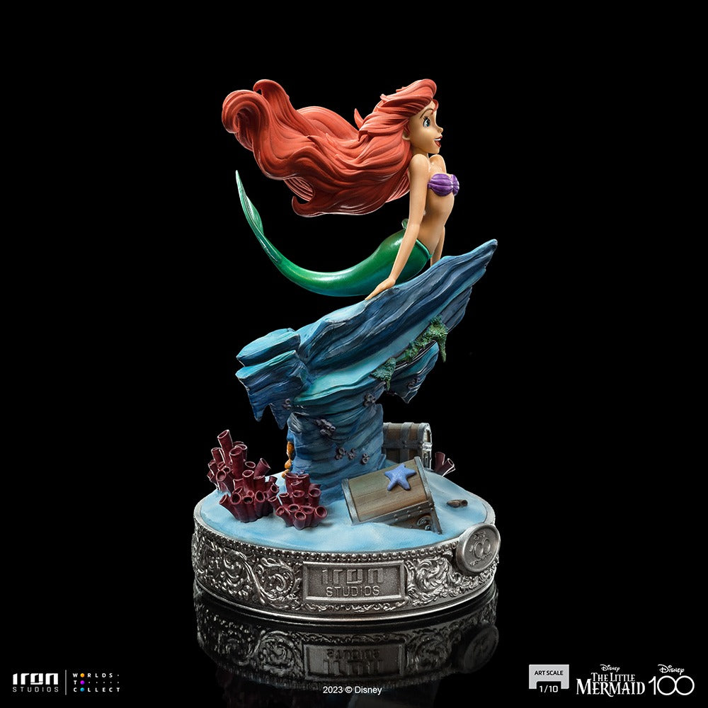 Estátua Pequena Sereia 100 Years Ver - Disney 100Th - Pequena Sereia - Art Scale 1/10 - Iron Studios