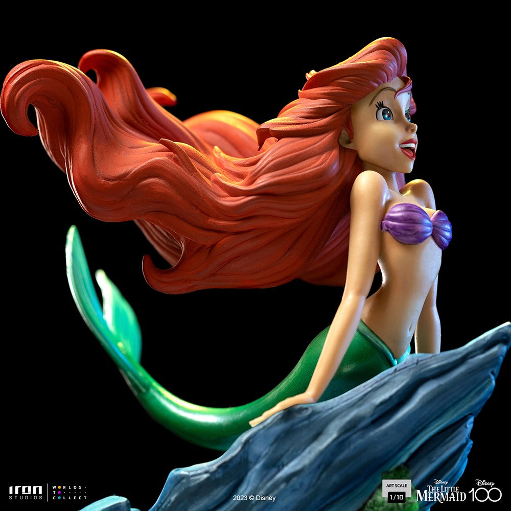 Estátua Pequena Sereia 100 Years Ver - Disney 100Th - Pequena Sereia - Art Scale 1/10 - Iron Studios