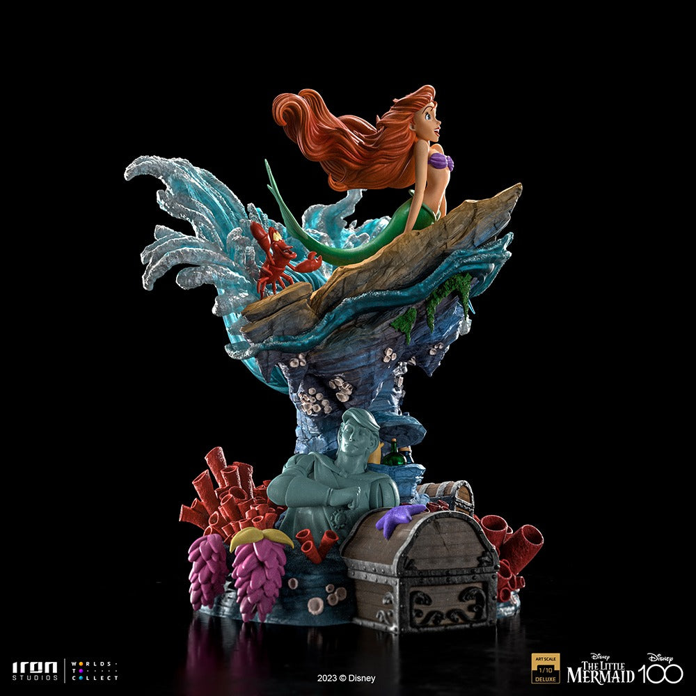 Estátua Pequena Sereia Deluxe - Disney 100Th - Pequena Sereia - Art Scale 1/10 - Iron Studios
