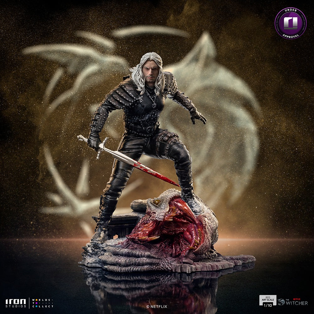 Estátua Geralt of Rivia - The Witcher Netflix - BDS Art Scale - Iron Studios