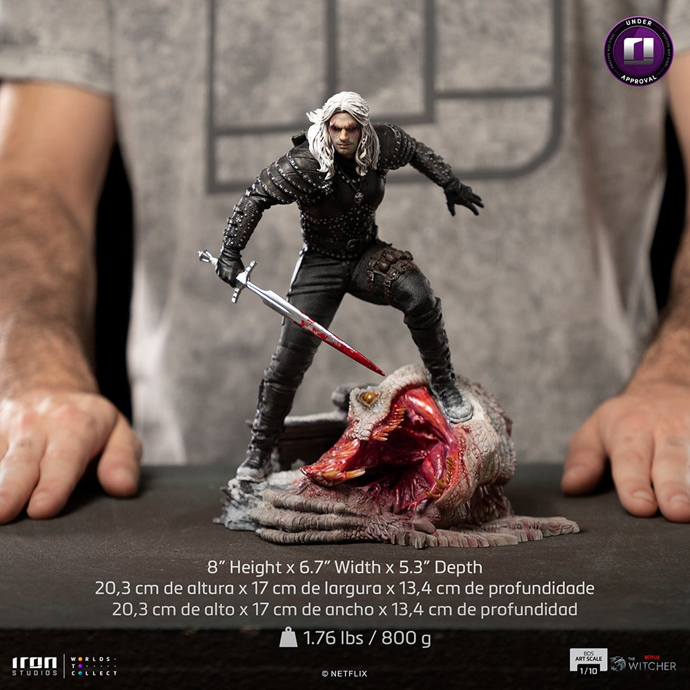 Estátua Geralt of Rivia - The Witcher Netflix - BDS Art Scale - Iron Studios