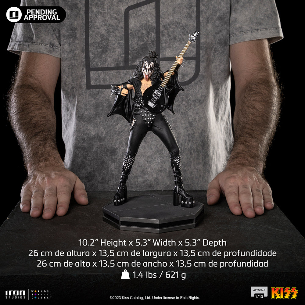 Estátua Gene Simmons aka Demon - Kiss - Art Scale 1/10 - Iron Studios
