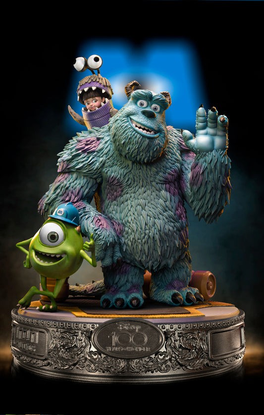 Estátua Monstros S.A. Diorama 100 Years Ver - Disney 100TH - Monstros S.A. - Art Scale 1/10 - Iron Studios