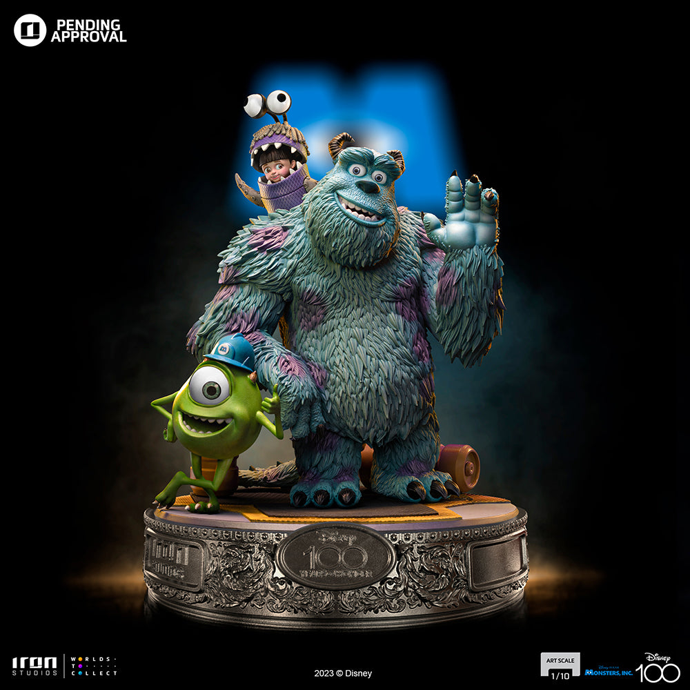 Estátua Monstros S.A. Diorama 100 Years Ver - Disney 100TH - Monstros S.A. - Art Scale 1/10 - Iron Studios
