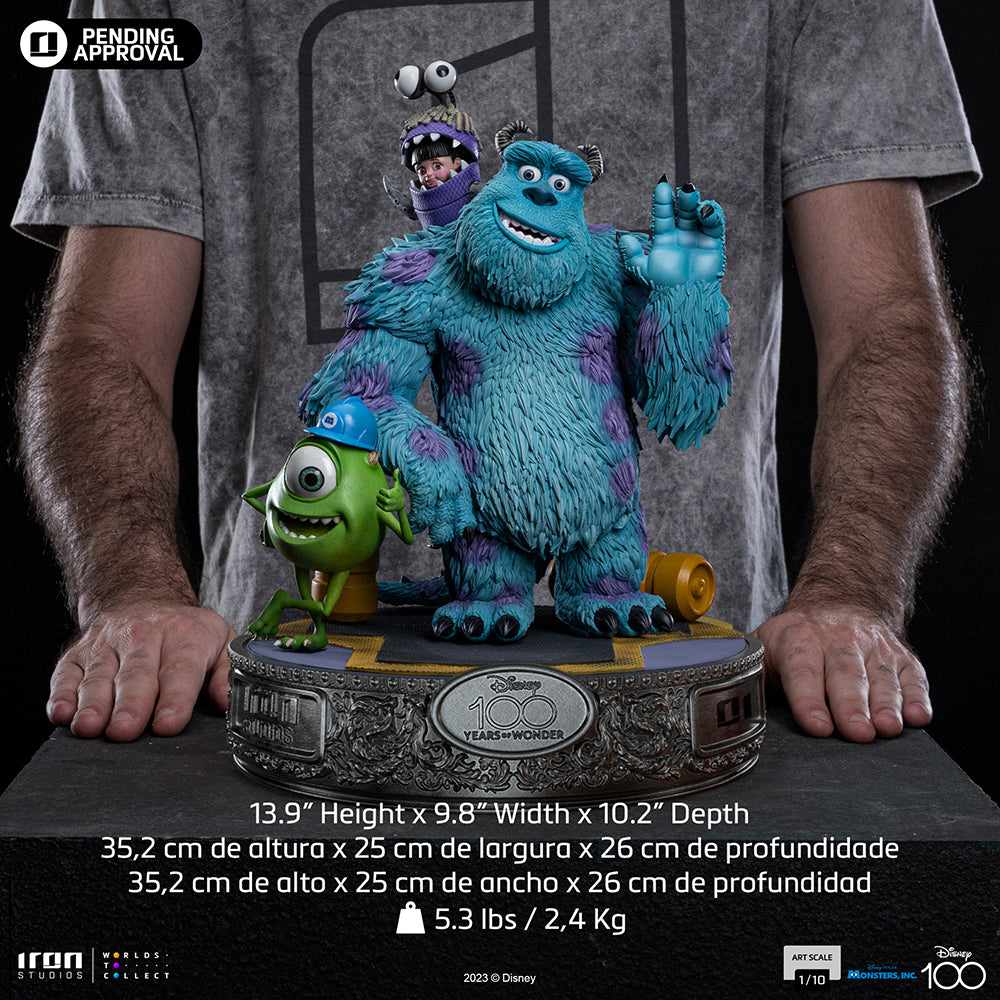 Estátua Monstros S.A. Diorama 100 Years Ver - Disney 100TH - Monstros S.A. - Art Scale 1/10 - Iron Studios