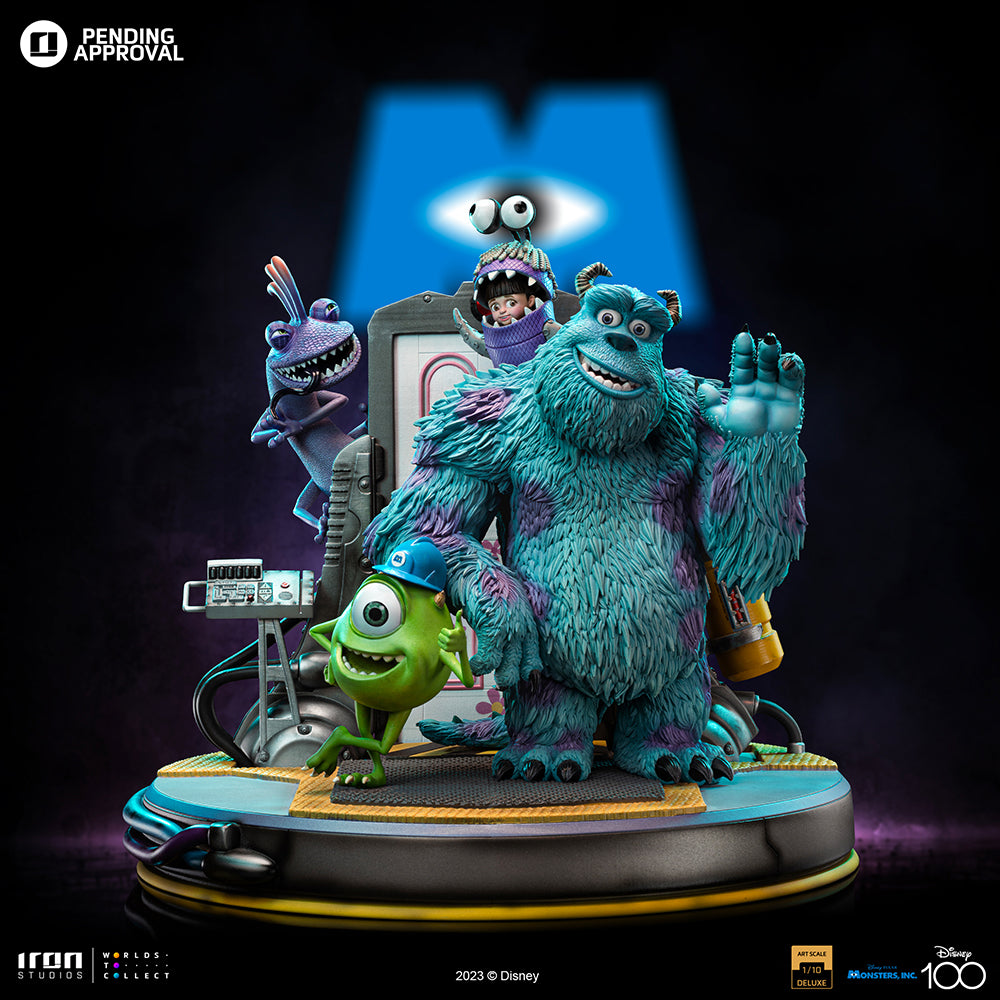 Estátua Monstros S.A. Diorama Deluxe - Disney 100TH - Monstros S.A. - Art Scale 1/10 - Iron Studios