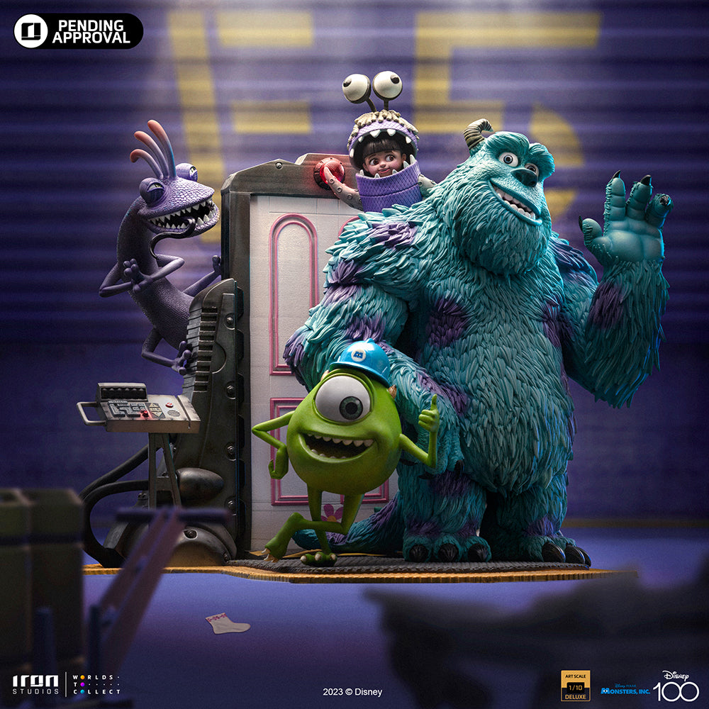 Estátua Monstros S.A. Diorama Deluxe - Disney 100TH - Monstros S.A. - Art Scale 1/10 - Iron Studios